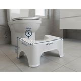 GBMOTİON Klozet Taburesi Beyaz 44,5X30X21.5CM Kaymaz Plastik Özellikli