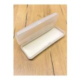 GBN Numaralı Gözlük Kılıfı Çizilme Önleyici Gözlük Kabı Kurum Gözlük Kılıfı Buzlu Beyaz 14x4 Cm