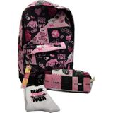 GC GÖKHAN CLUB Blackpink Çanta Kalemlik Çorap - 45x37 cm - Siyah