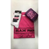 GC GÖKHAN CLUB Blackpink T-Shirt Çorap Cüzdan Kombin - Pembe - Turkuaz - Mor - 11 - 12 Yaş