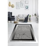G&C HOME Dijital Kaymaz Yıkanabilir Modern GRİ-ANTRASİT Mutfak Halısı Salon Halısı Yolluk