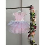 GÇ Kids Kız Çocuk Unicorn Renklerinde Pembe Tütü Elbise - 2 Yaş - 13P-Pembe