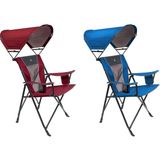 Gci Outdoor Sunshade Comfort Pro Chair™ Güneşlikli Katlanır Plaj Sandalyesi Mavi Polyester Malzeme ile