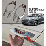 GCP German Car Parts Skoda Superb Krom Kapı Kolu Şapkası - Superb Aksesuar Modifiye
