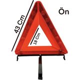 Gcstore Demir Ayaklı E Onaylı Avrupa Standartlarına Uygun Fosforlu Üçgen Reflektör Trafik Reflektörü Kutulu