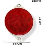 Gcstore Kırmızı Vidalı Yuvarlak Plastik Reflektör Kedi Gözü Karavan/kamyonet/römork