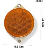 Gcstore Sarı Vidalı Yuvarlak Plastik Reflektör Kedi Gözü Karavan/kamyonet/römork