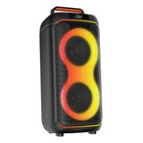 GD-2608 Dijital LED Göstergeli FM Radyolu Mikrofonlu RGB TWS Çift 6.5 inç Stereo Bass Kablosuz Karaoke Hoparlör Siyah