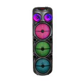 GD-2887 Dijital LED Göstergeli Mikrofonlu RGB TWS 8 inç Stereo Bass Kablosuz Karaoke Hoparlör Siyah