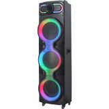 GD-3126 Dijital LED Göstergeli Mikrofonlu Rgb Tws Üçlü 10 Inç Stereo Bass Kablosuz Karaoke Hoparlör - Siyah