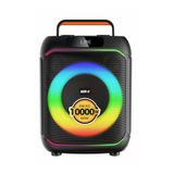 GD-695 Dijital LED Göstergeli Mikrofonlu RGB TWS 6.5 inç Stereo Bass Kablosuz Karaoke Hoparlör Siyah