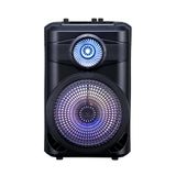 GD-904 Dijital LED Göstergeli FM Radyolu Mikrofonlu RGB TWS 8 inç Stereo Bass Kablosuz Karaoke Hoparlör Siyah