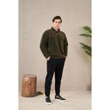 Gd Goldoremi Premium Erkek Polar Fermuarlı Sweatshirt Rahat Kalıp Cepli Paça Lastikli Eşofman Takım
