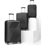 G&D Polo Abs 3'lü Siyah Lüx Valiz Seyahat Seti 600.01-SET - 3'lü set