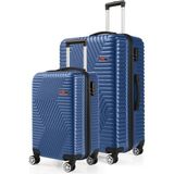 G&d Polo Suitcase Abs Kabin ve Büyük Boy Çivit Mavi 2'li Valiz Seti 600.05-SET-BK - Çivit Mavisi