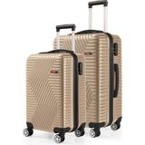 G&d Polo Suitcase Abs Kabin ve Orta Boy Gold 2'li Valiz Seti 600.06-SET-OK - 2'li Set