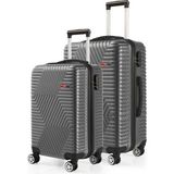 G&d Polo Suitcase Abs Kabin ve Orta Boy Koyu Gri 2'li Valiz Seti 600.02-SET-OK - 2'li Set