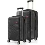 G&d Polo Suitcase Abs Kabin ve Orta Boy Siyah 2'li Valiz Seti 600.01-SET-OK - 2'li Set