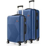 G&d Polo Suitcase Abs Orta ve Büyük Boy Çivit Mavi 2'li Valiz Seti 600.05-B - 2'li Set - Çivit Mavisi