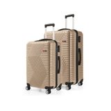 G&D Polo Suitcase Abs Orta Ve Büyük Boy Gold 2'li Valiz Seti 600.06-B