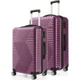 G&d Polo Suitcase Abs Orta ve Büyük Boy Mürdüm 2'li Valiz Seti 600.09-B - 2'li Set