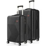 G&d Polo Suitcase Abs Orta ve Büyük Boy Siyah 2'li Valiz Seti 600.01-B - 2'li Set