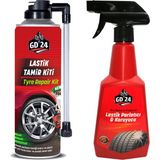 GD24 Lastik Tamir Kiti 450 ml + Lastik Parlatıcı 500 ml