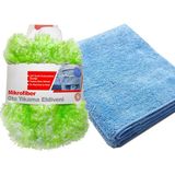 GD24 Oto Kurulama Havlusu Mikrofiber 50X70 ve Yıkama Eldiveni Su Geçirmez