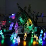 Gd972 Şerit Pilli Aydınlatma 2 Metre 10 Adet Rgb Mandal Led Miref0016k-Gd972