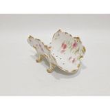 Gda Çiçek Desenli Porselen Kuşkonmaz Sunum Tabağı 22,5X13X10,5CM - Çok Renkli