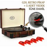 GDL Retro Çanta Pikap T317B Kahverengi + 5 Adet Universal Pikap Iğnesi