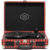 GDL Retro T317B PRO KS Çanta Pikap Bluetooth Şarjlı Metal İğneli - Siyah - Kırmızı