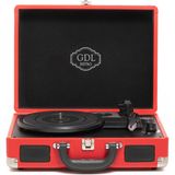 GDL Retro T317B PRO Metal İğneli Çanta Pikap Kırmızı Şarjlı ve Bluetooth Bağlantılı