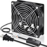 GDSTIME EC Soğutma Fanı, 120 mm Fan, 120 mm 38 mm AC 110V 115V 120V 220V 240V, Çift Bilyalı Rulman