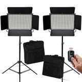 GDX 240W Bi-Color LED 2'li Video Işığı Seti CF-LED 2020W 28800LM Çantalı Havalı Ayaklı Tam Set