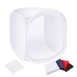 GDX 80x80 cm Ürün Çekim Çadırı Çantalı Taşınabilir 4 Renk Fonlu Işık Çadırı E-Ticaret Full Set