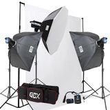 GDX BM400 3’lü Paraflaş Seti 1200Ws + 3x3m Fon Perde ve Fon Standlı Komple Stüdyo Seti