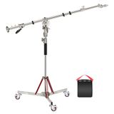 GDX BS-300 Plus Tekerlekli Boom Stand Deve Boynu 40kg Taşıma Kapasiteli Ağır Hizmet