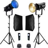 Gdx EXC-180RGB-II Rgb LED Video Işığı 2'li Full Set (Gridli 60X90 Octa Softbox + 260 cm Kalın Işık Ayağı)
