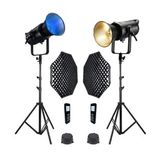 GDX EXC-180RGB-II Rgb Led Video Işığı 2'li Gridli 120 cm Octagon + 260 cm Kalın Işık Ayağı Full Set