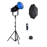 GDX EXC-180RGB-II Rgb Led Video Işığı Gridli 120 cm Octagon + 260 cm Kalın Işık Ayağı Full Set
