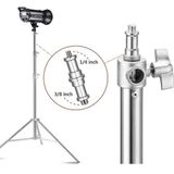 Gdx LS-400 Plus Kalın Metal Işık Ayağı Gümüş 4 Metre