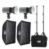 GDX ML150W BiColor LED Video Işığı İkili Set Çantalı Bowens Mount Profesyonel Sürekli Işık