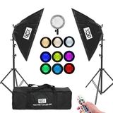 GDX Pro TLB-500 RGB 2'li Çekim Işık Seti 120W Softbox Stüdyo Video Fotoğraf Işığı