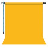 GDX Sabit Deep Yellow Kağıt Fon Seti 2.70x11m Makaralı Duvar Tavan Tipi Sonsuz Stüdyo Fonu