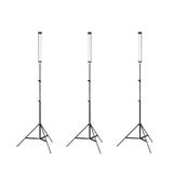 GDX TB-30 RGB 30 cm 3’lü LED Tüp Işık Seti 200 cm Işık Ayağı + BALL-03 Başlık (Full Set)