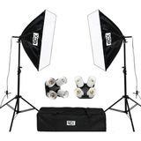 Gdx Tlb-4 Pro Light 50X70 cm Video ve Fotoğraf Çekim 2'li Softbox Seti - 4 Duylu Softbox - Lambasız - Siyah