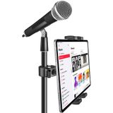 GDZN Mikrofon Standı Tablet Tutucu, Ayarlanabilir Mikrofon Tablet Tutucu Standı, [C Şekilli Klip] 4-13 inç Tablet iPad Pro12.9 11, Galaxy Sekmeler, Z Katlama, Anahtar, Ateş, Telefon için 360 °