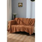 G&e 4 Kat Müslin Koltuk Örtüsü - 200 x 200 cm - Kahverengi