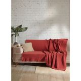 G&e 4 Kat Müslin Koltuk Örtüsü - 200 x 200 cm - Kiremit